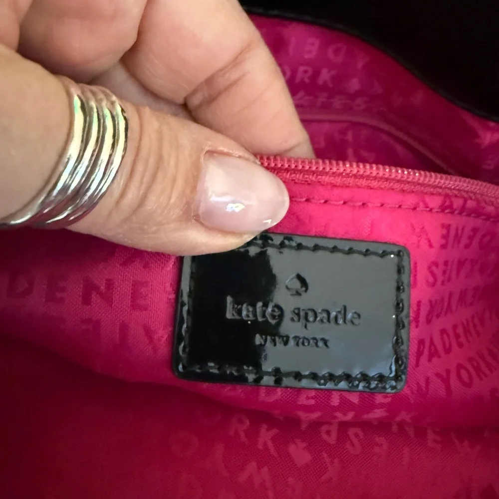 Kate Spade Lindenwood Black and White Leopard (Ocelot) Elena Tote EUC - Picture 5 of 17